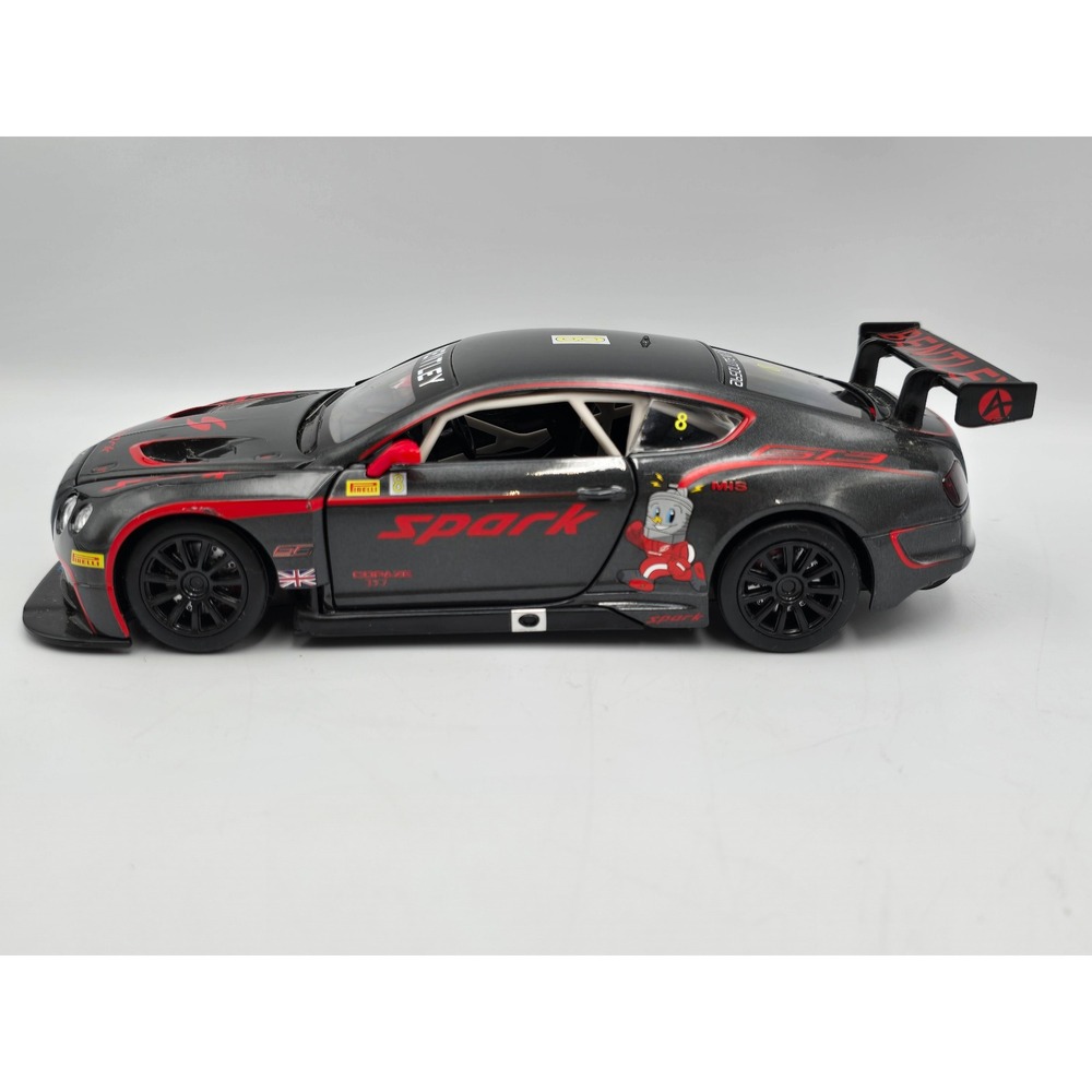 MSZ Bentley Continental GT3 Race Car 1:24 Scale‎ Grey Red Excellent Spark Livery
